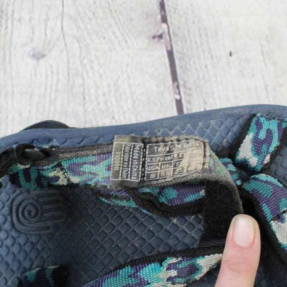 TEVA Blue Nylon Camo Water Sandals Hiking Shoes Size 8 - Picture 7 of 9